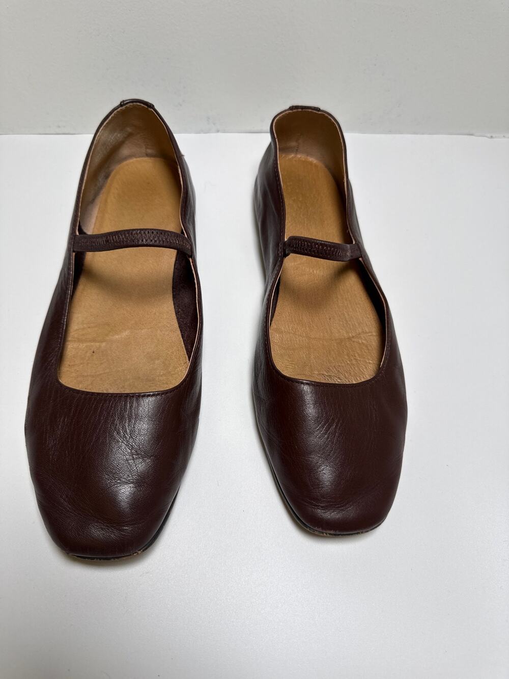 Madewell The Greta Ballet Flat Brown Leather Mary Jane Square Toe Flats Size 7